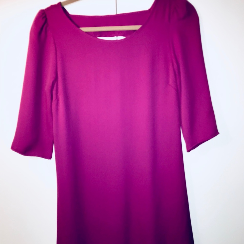 Purple silk dress